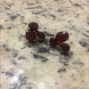 Kate Spade Maroon Cluster Earrings