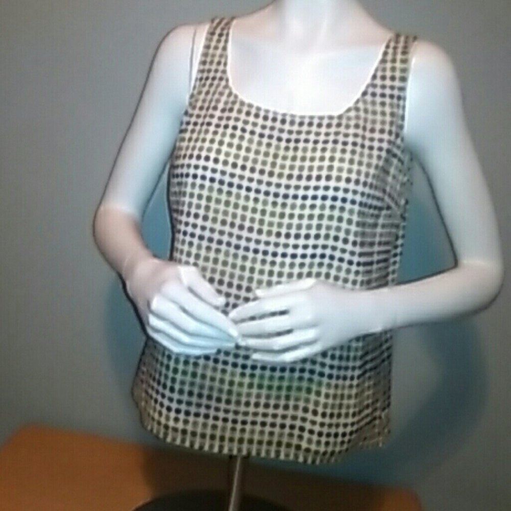 St John silk tank multi color