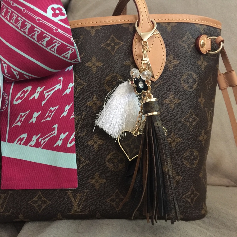 Authentic Canvas Tassels Purse Charm