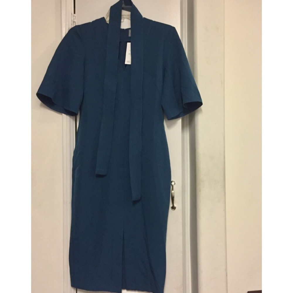 ASOS Clean Obi Wrap Dress with V Front - Teal