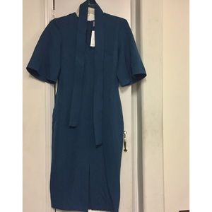 ASOS Clean Obi Wrap Dress with V Front - Teal