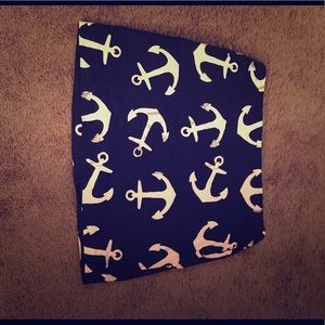 Mini Skirt, anchor pattern