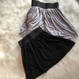 Black and Gray Mini Skirts