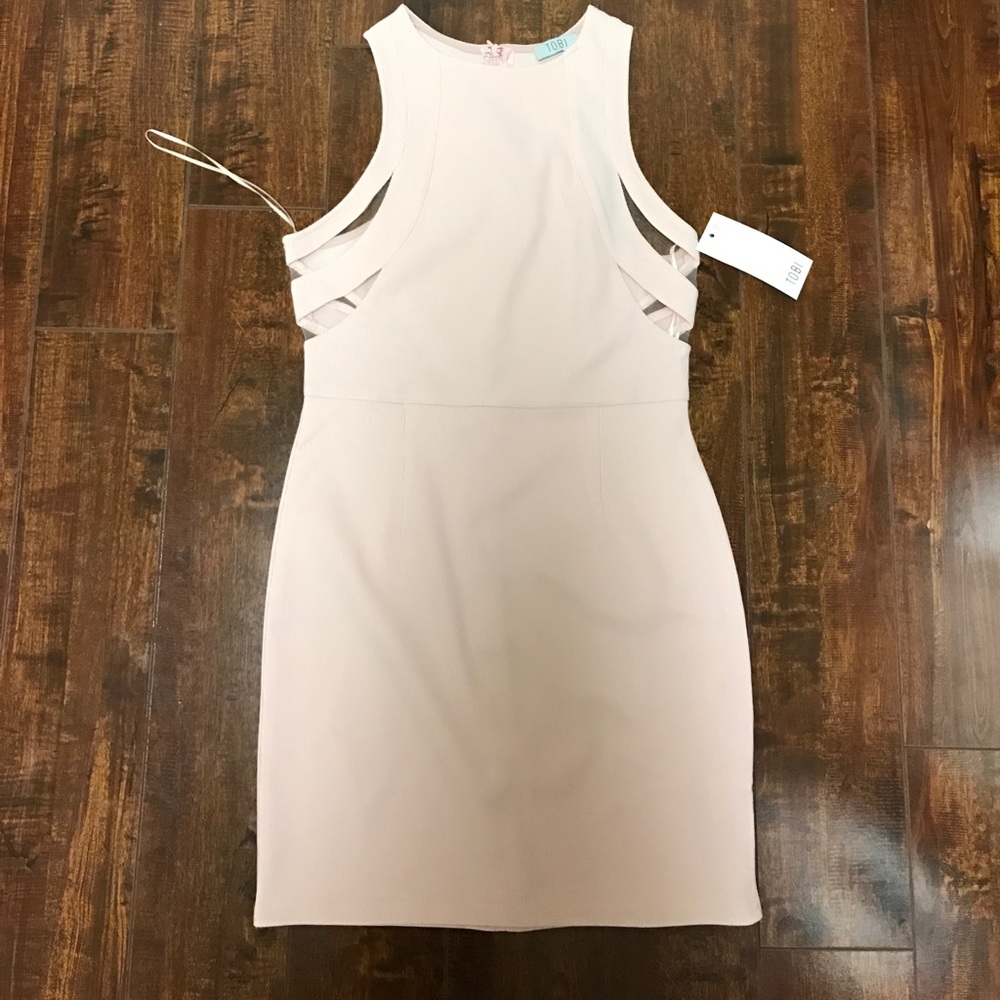 Blush colored mini dress