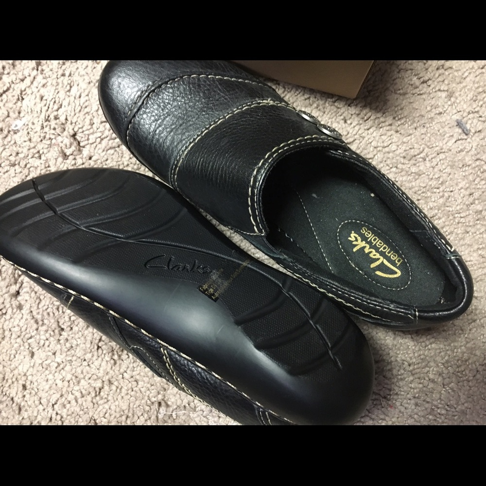Clark's brown leather loafer
