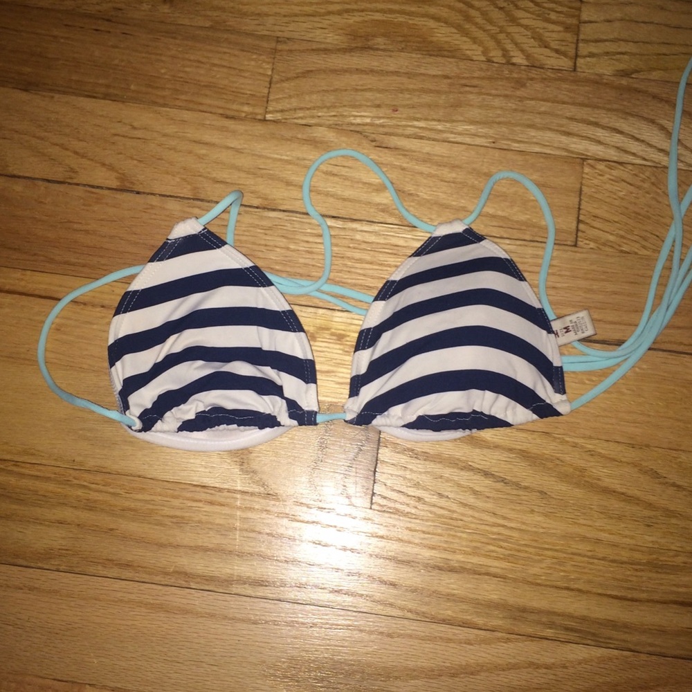 Hollister Nautical Striped Bikini Top