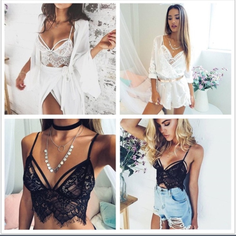 LAST ONE🦋Sexy and cute pure white lace bralette - Picture 3 of 3