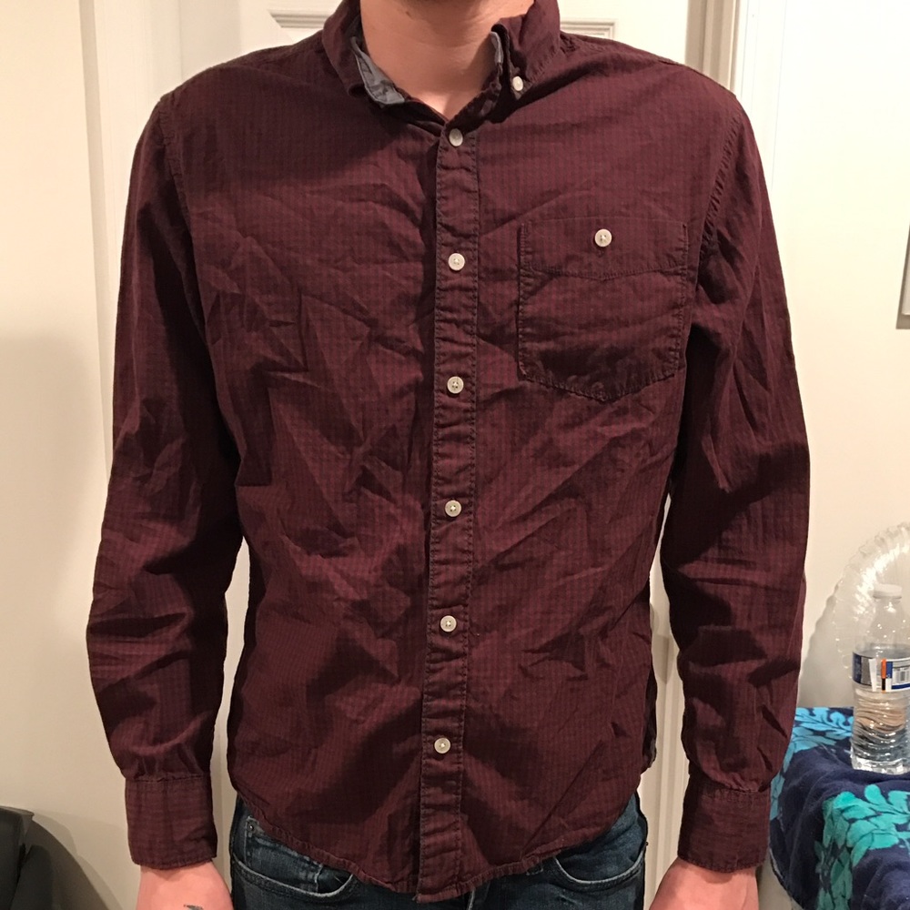 Red plaid button up