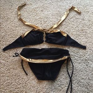 Black and gold bikini