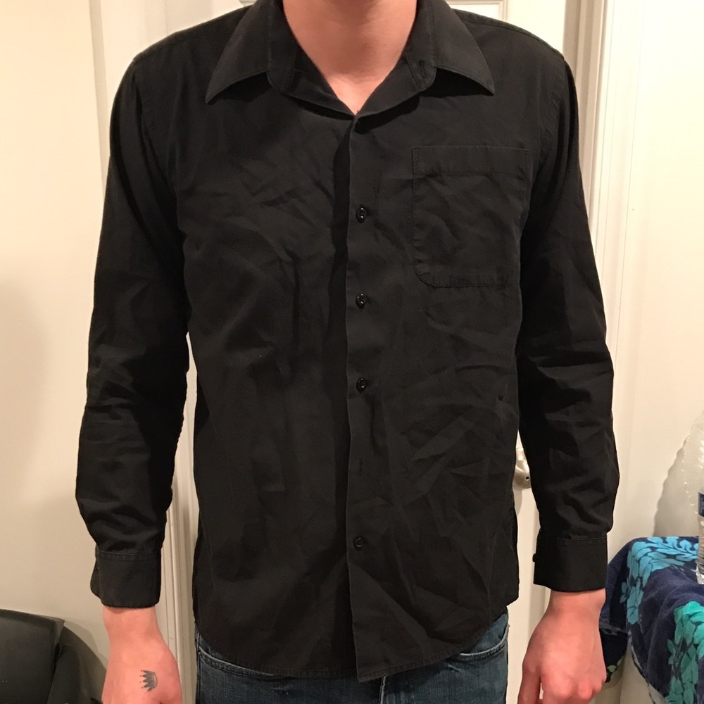 Black button up shirt