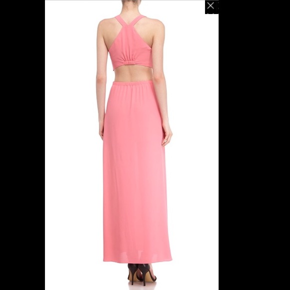 SEXY PINK CUT OUT FORMAL PROM GOWN - Picture 4 of 4