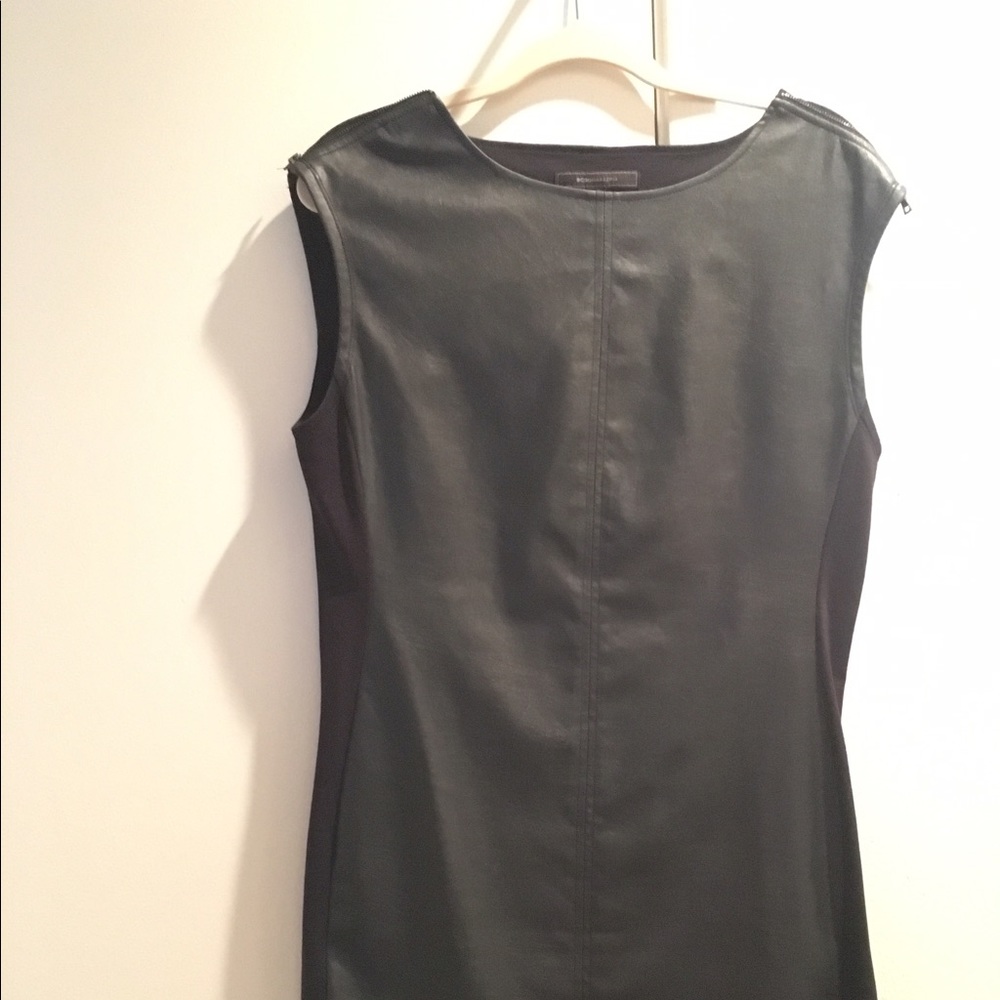 BCBG Faux Leather Mini Dress medium