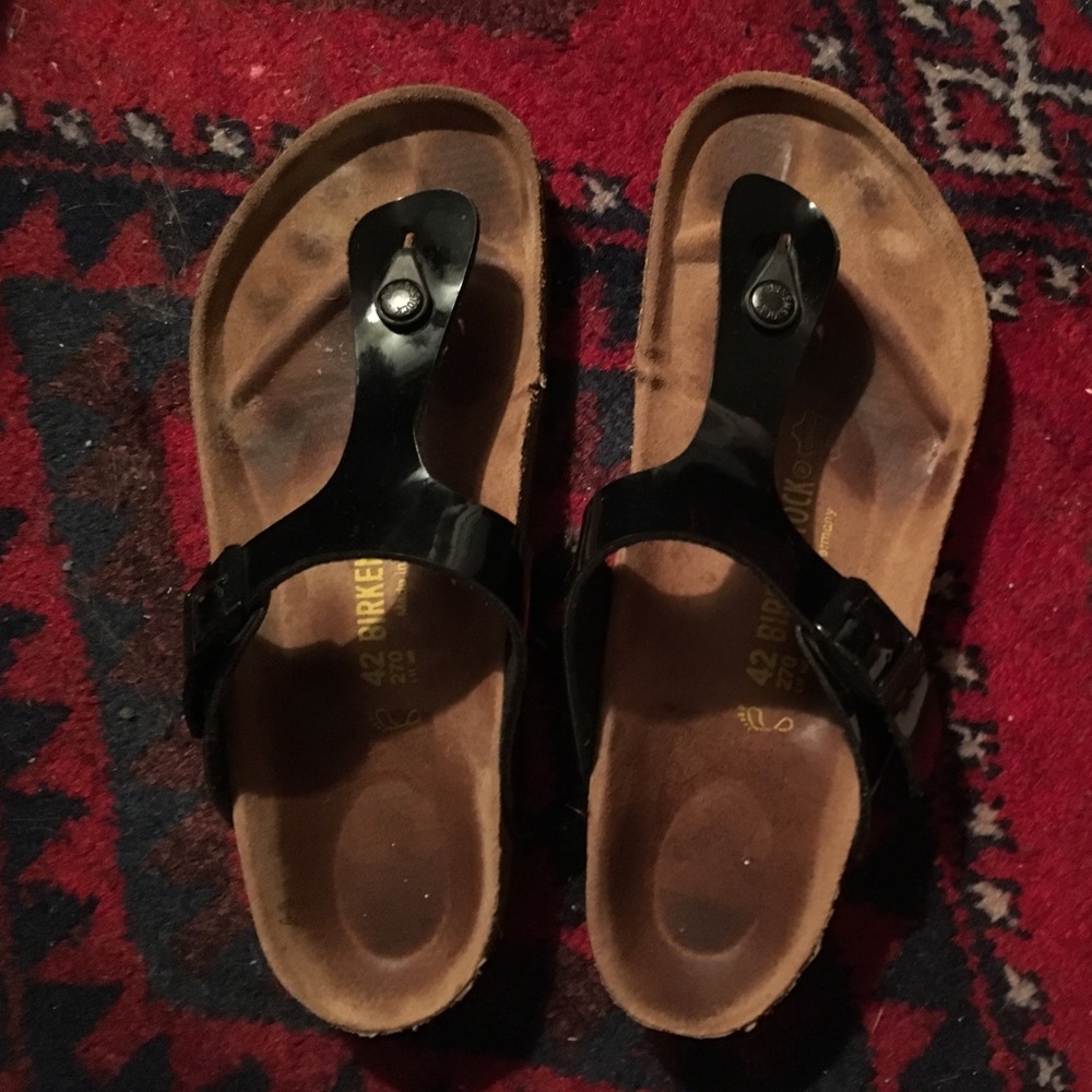 Patent Leather Birkenstock Gizeh Sandals