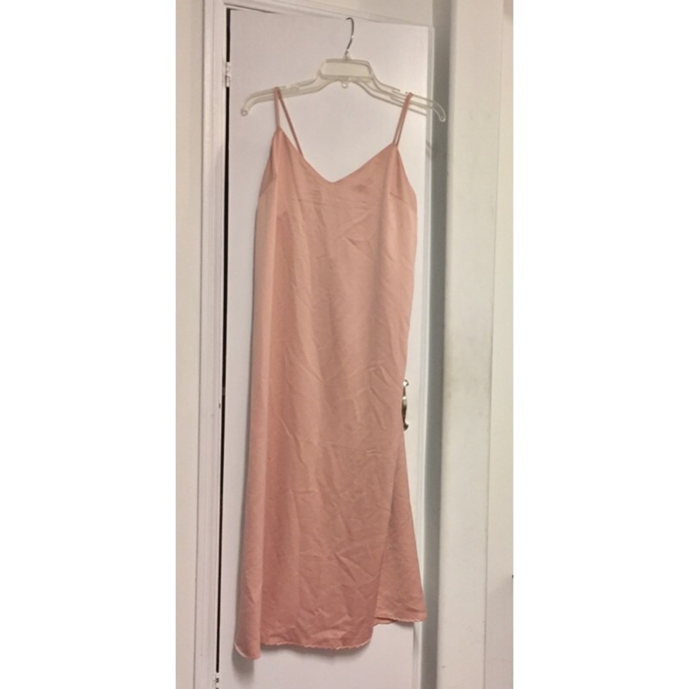 ASOS Midi Slip Dress in Satin With Tie Waist