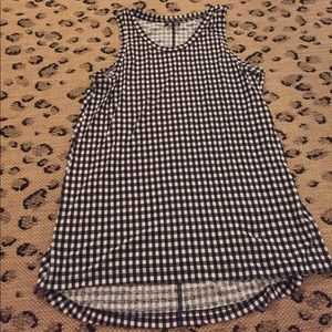 Black Gingham Tank