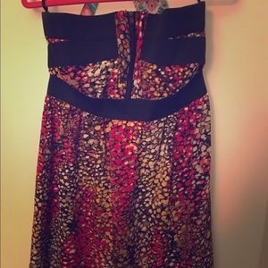 Strapless dress, floral