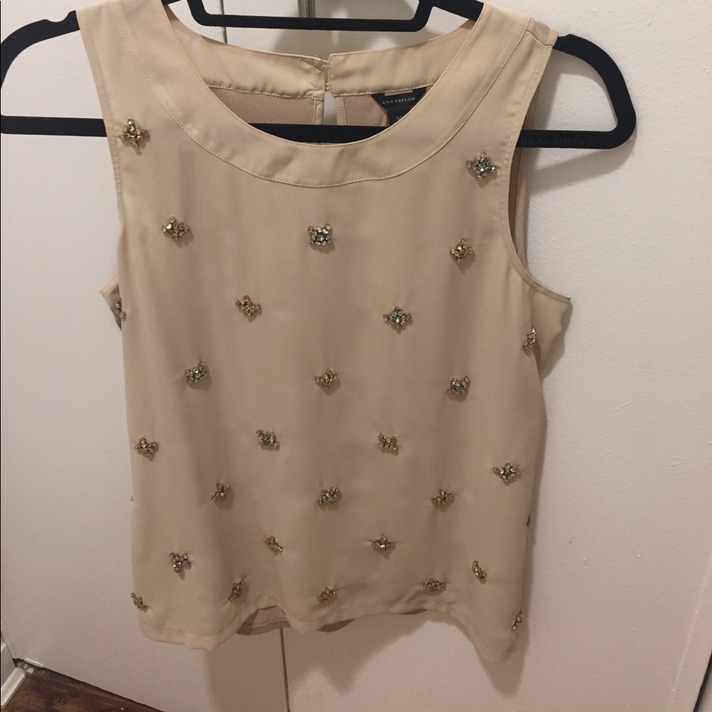 Ann Taylor Bejeweled Blouse