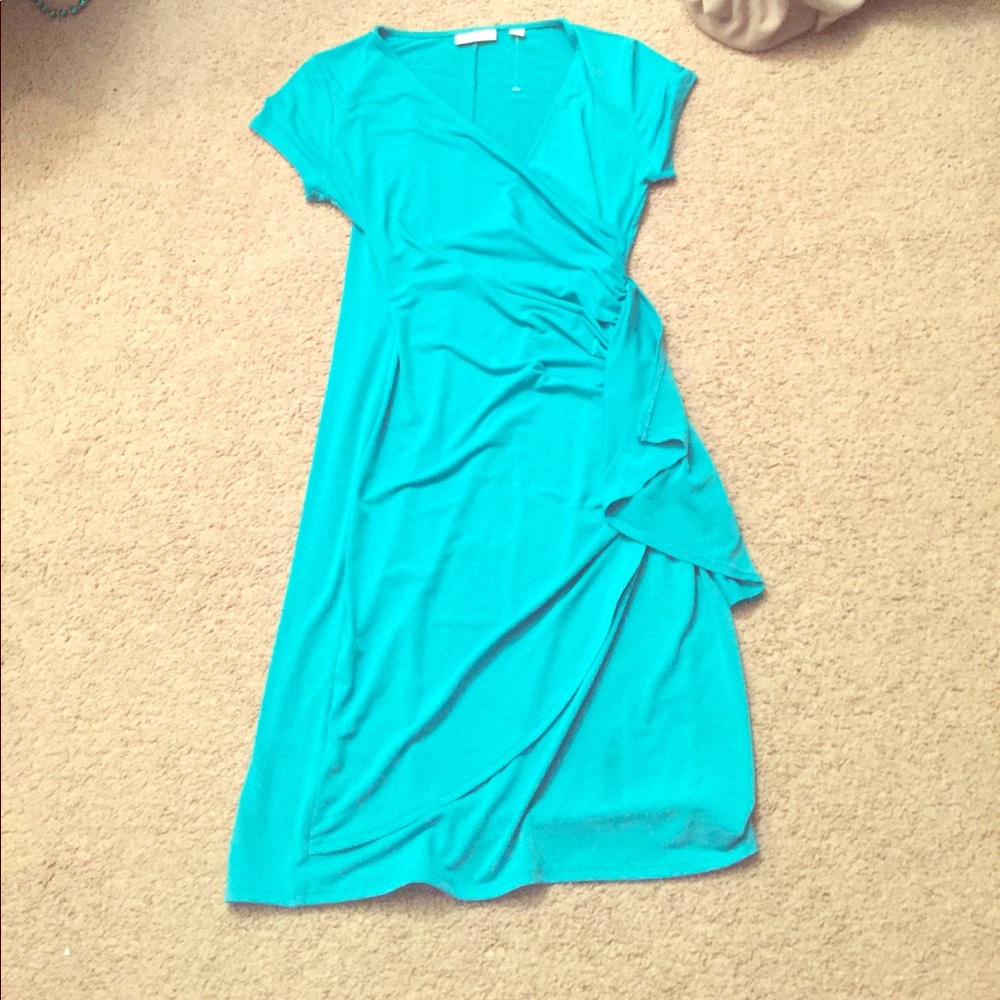 Teal Wrap Dress from New York and Co