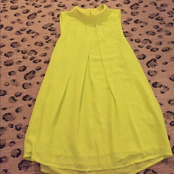 Lime Green Tank Blouse - Picture 1 of 3