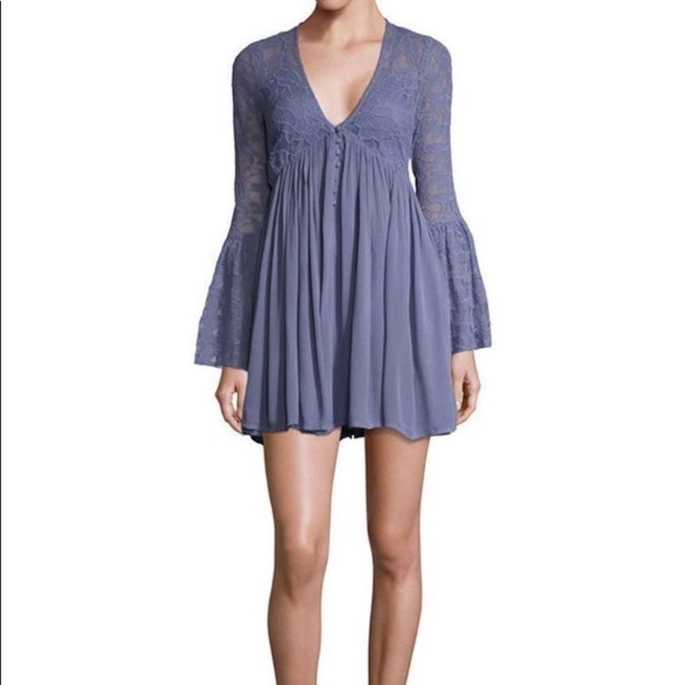 Free people periwinkle lace dress