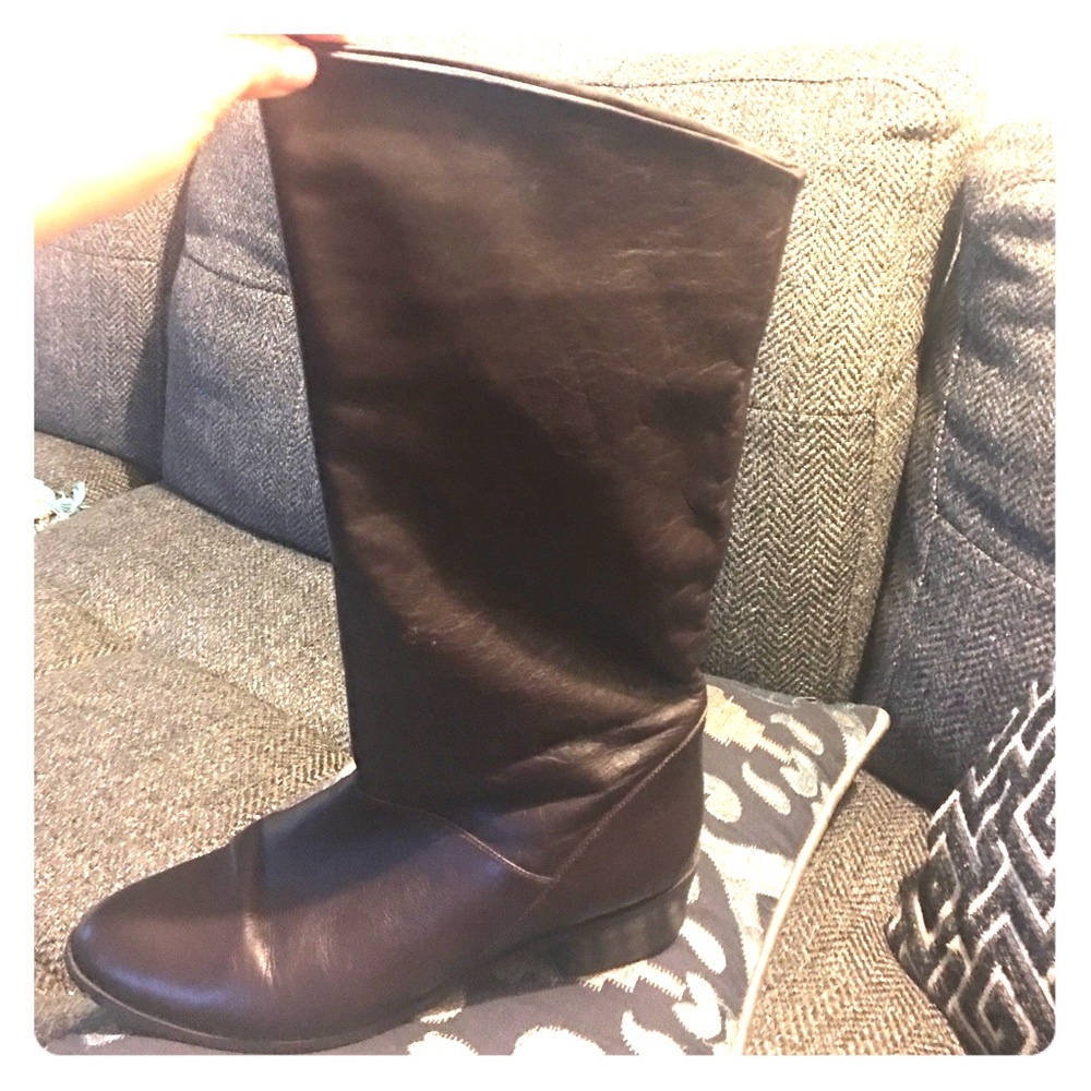 Leather boots