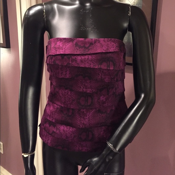 White House Black Market Tops - White House Black Market Flutter Pleated  Bustier