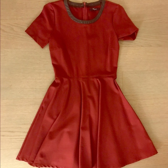 Madewell Dresses & Skirts - Madewell Fit and Flare Dress with Leather Collar