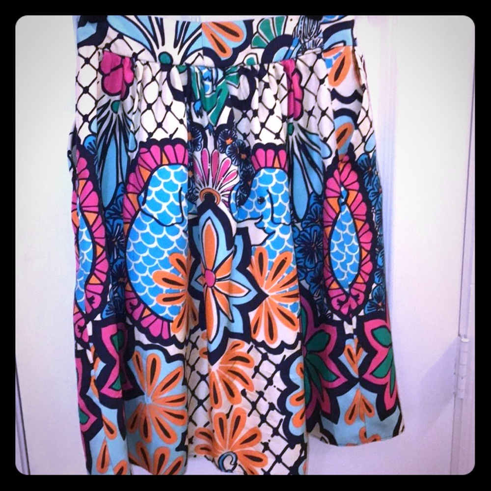 Lilly Pulitzer silk skirt size 4 100% silk