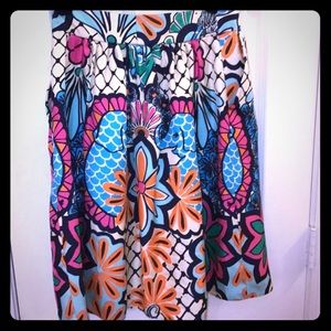 Lilly Pulitzer silk skirt size 4 100% silk