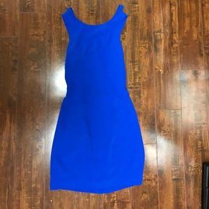 Electric blue strappy back dress