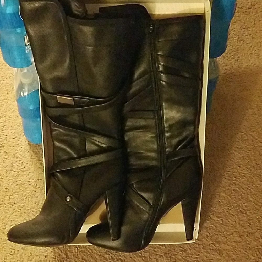 Calf length Charlotte Russe 4" heel boots