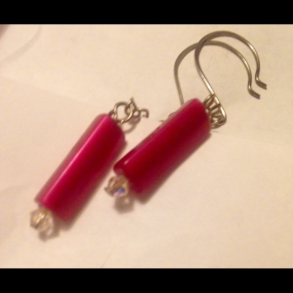 Free w order Died horn earrings