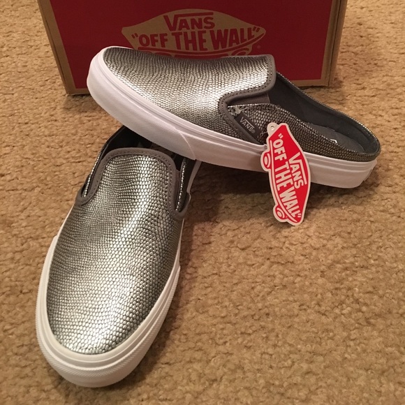 vans slip on embossed leather