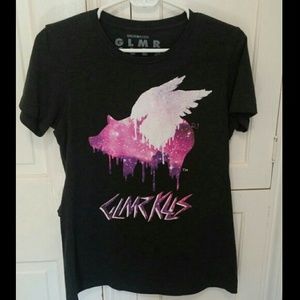 Glamour Kills flying pig tee
