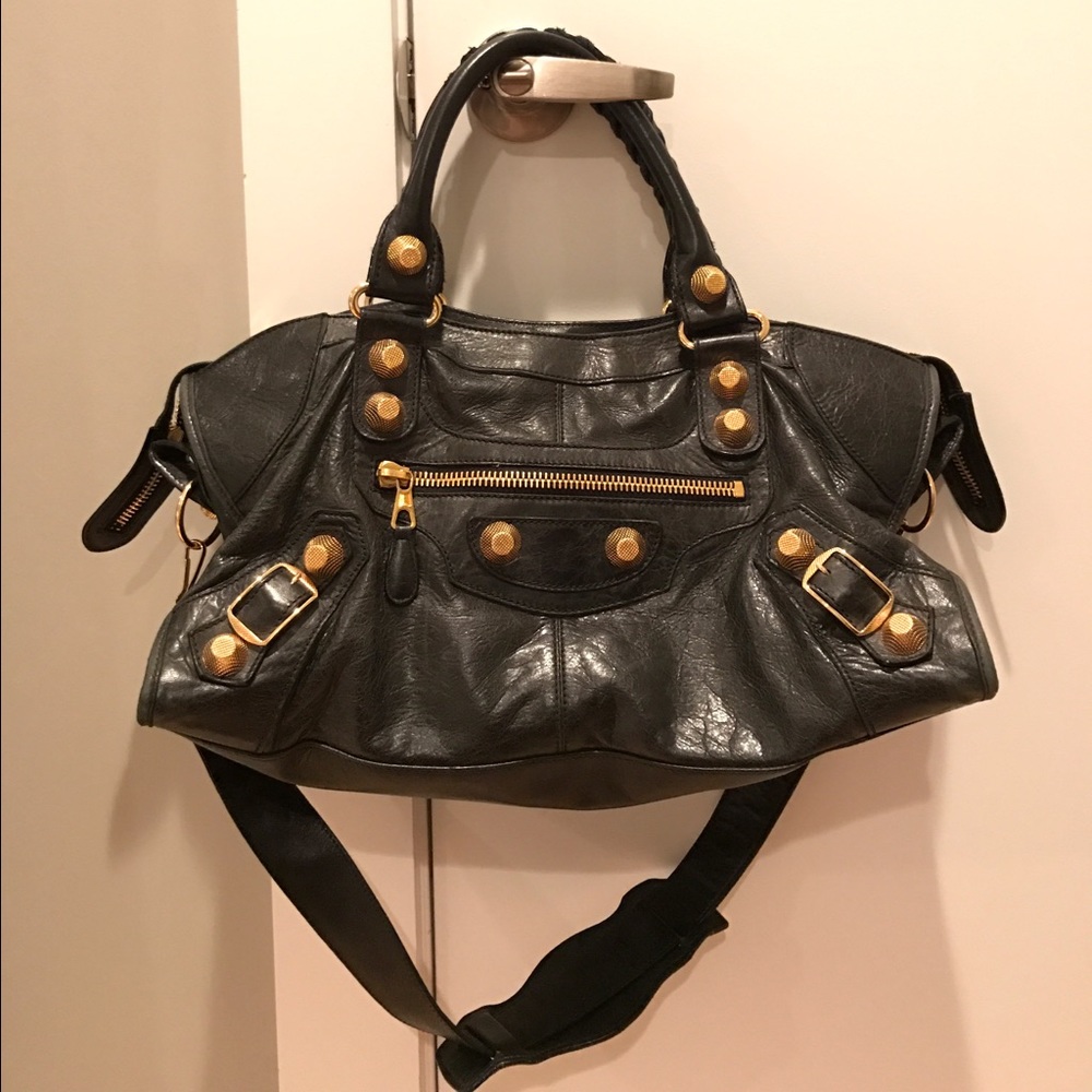 Balenciaga Giant Part Time Bag - Black & Gold