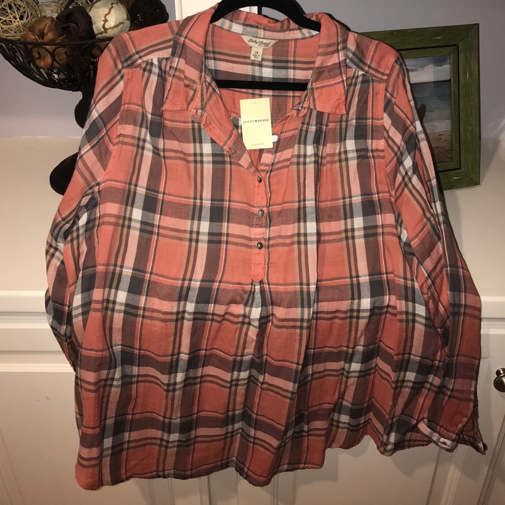 Lucky Brand plaid shirt.