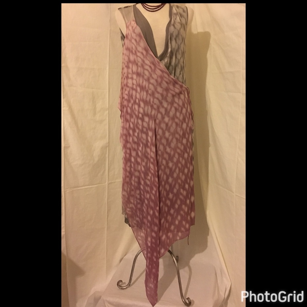 Anthropologie chiffon wrap dress size 0