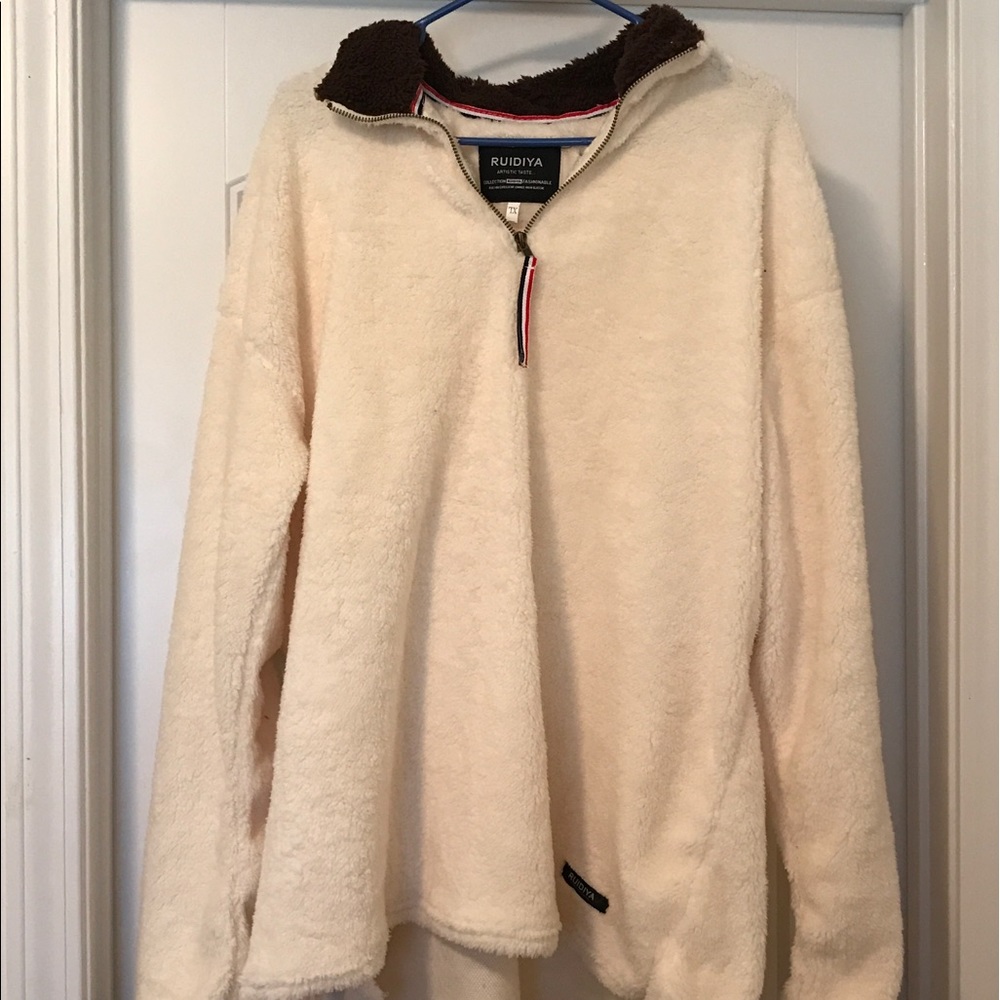 Cream Sherpa style pullover