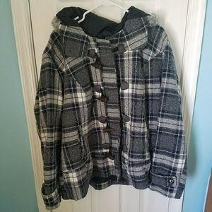 Torrid plaid hooded winter coat
