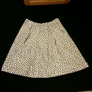 Black and white polkadot skirt