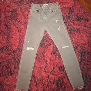 Topshop distressed skinny jeans