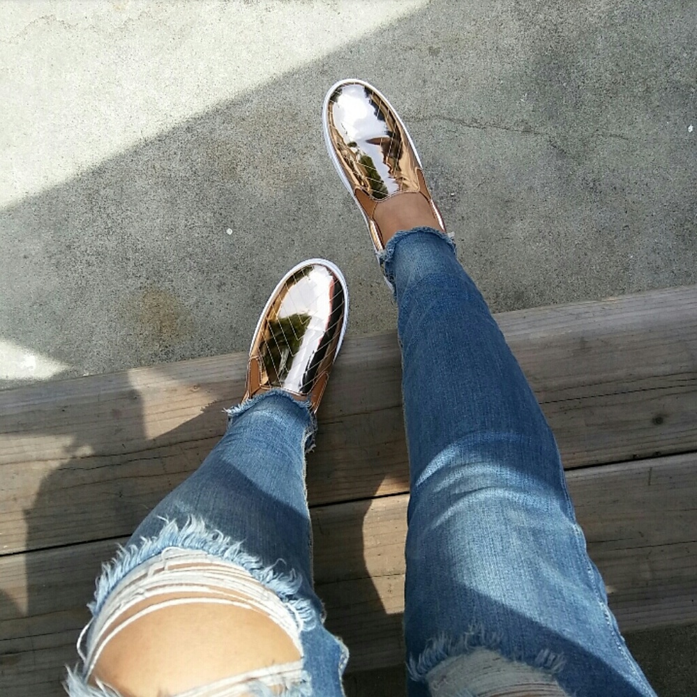 //The Jordan// Rose gold Slip on Sneaker - Picture 5 of 5