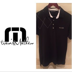 Travis Mathews B- Biggs Golf Shirt Black