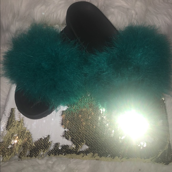 Furry slides New color alert lowest price on POSH - Picture 2 of 2