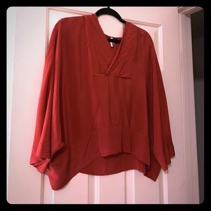 Topshop 100% Silk Hooded Crop Top - US 4 Topshop 100% Silk Hooded Crop Top - US 4