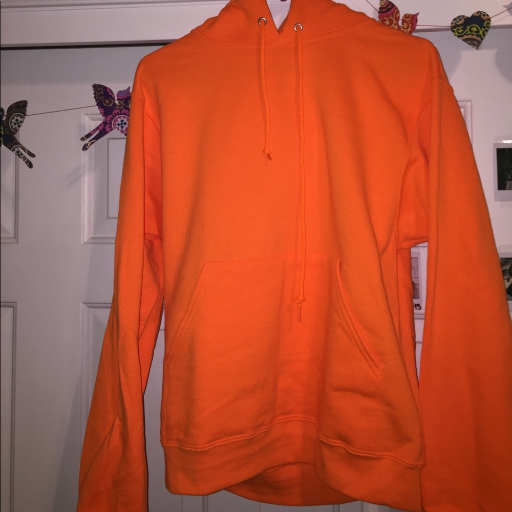 super comfy orange hoodie