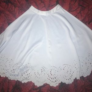 Periwinkle flowy Aline skirt mid length