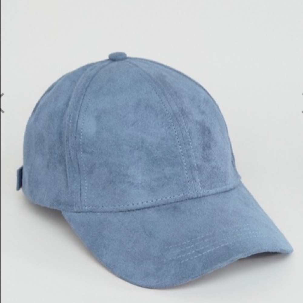 Brand new blue suede cap