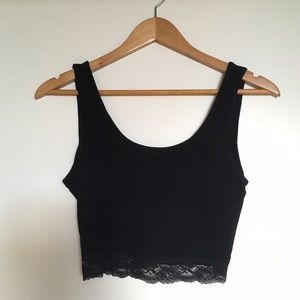 Crop lace tank