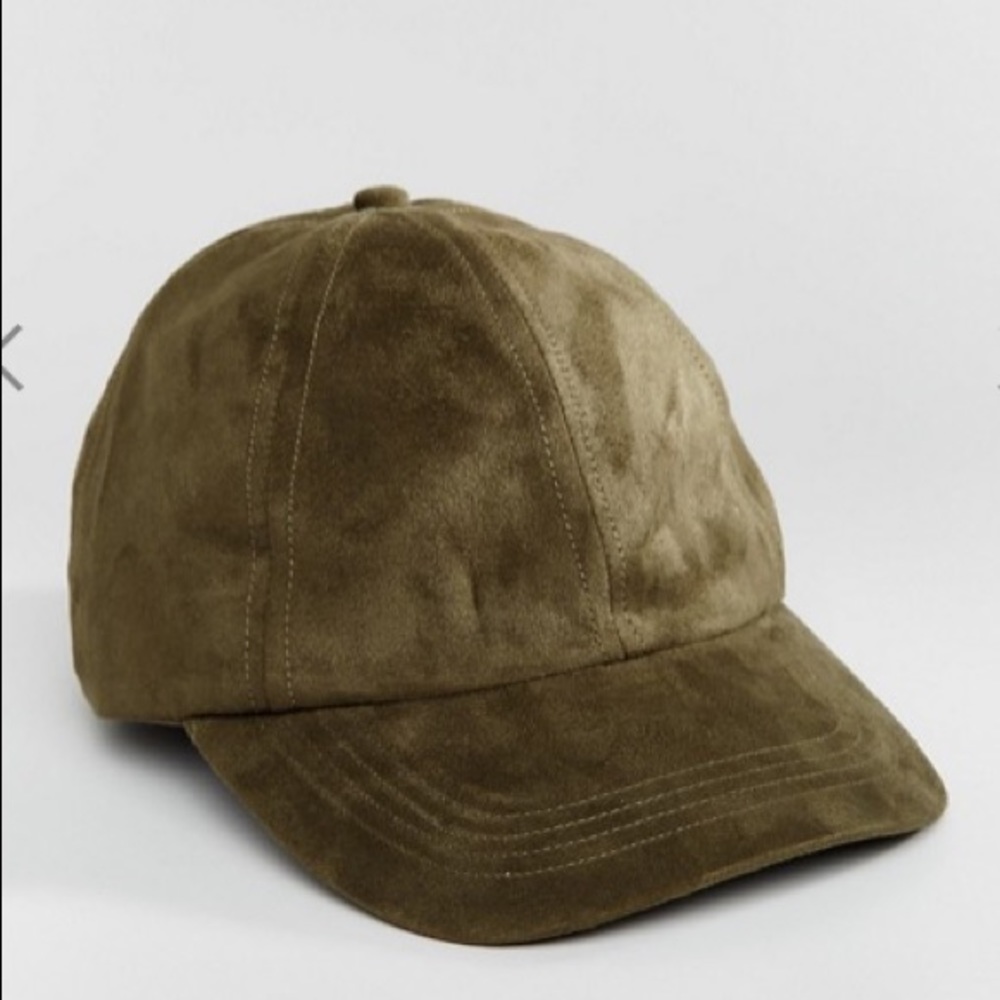 Suede baseball cap